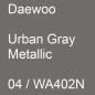 Preview: Daewoo, Urban Gray Metallic, 04 / WA402N.